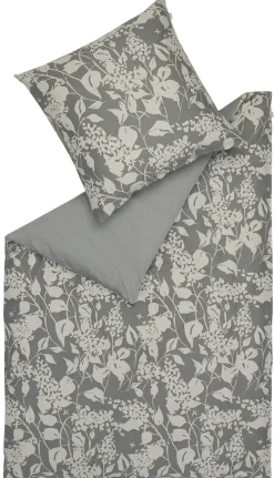 Musterring Satin-Bettwäsche MR-BLOOM 135 x 200 cm anthrazit