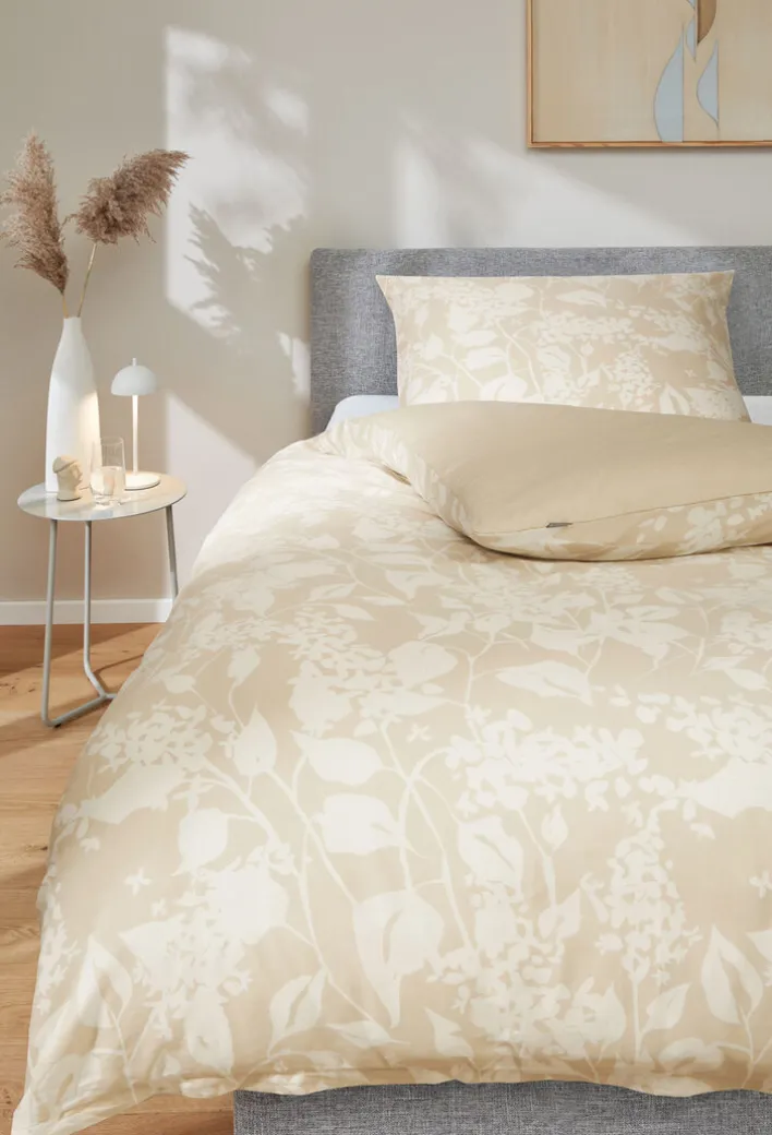 Musterring Satin-Bettwäsche MR-BLOOM 135 x 200 cm sand