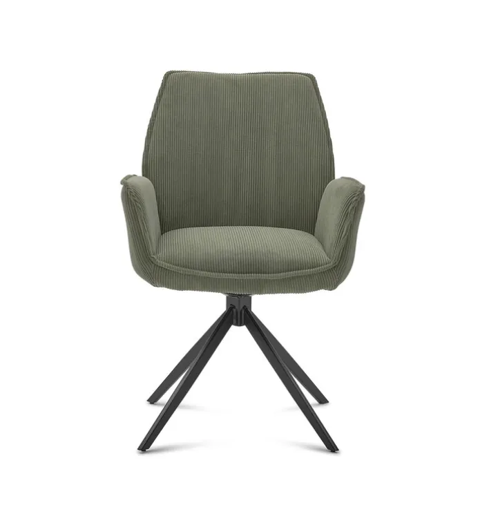 Musterring Stuhl mit Armlehnen TIAMA Cordbezug Forest grün