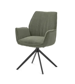 Musterring Stuhl mit Armlehnen TIAMA Cordbezug Forest grün