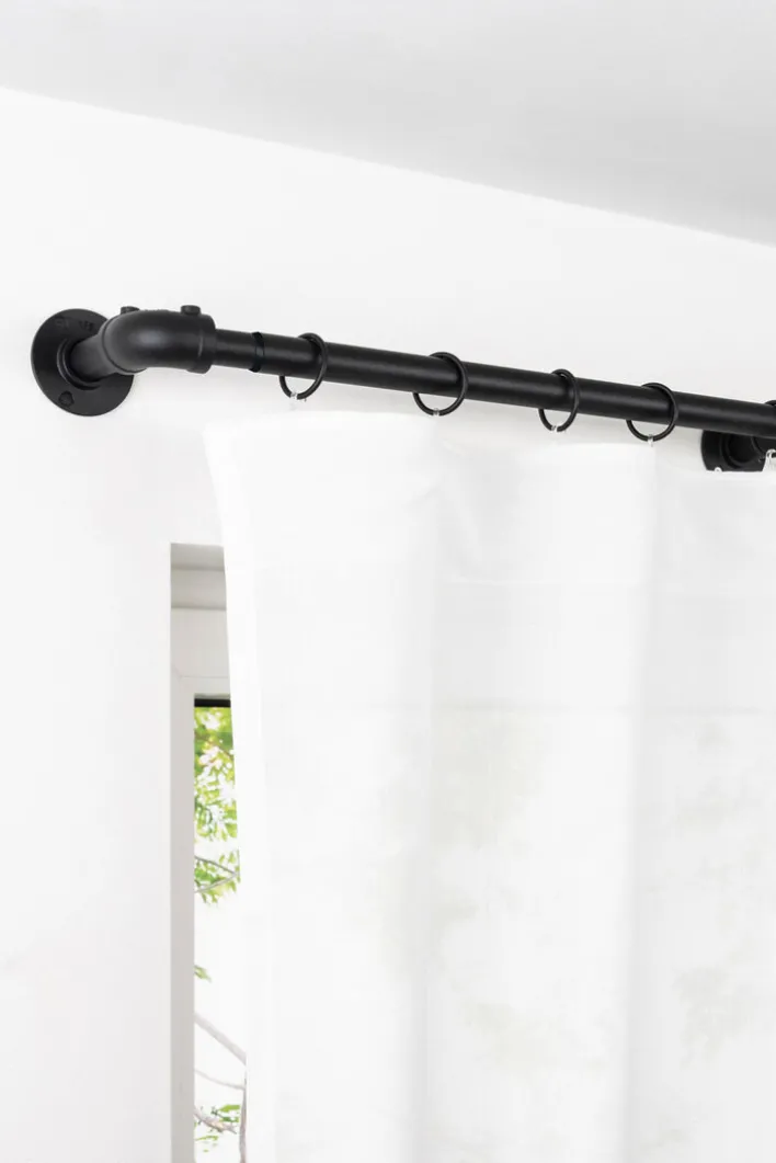 my deco Teleskopgarnitur INDUSTRIAL LOOK 160-280 cm schwarz