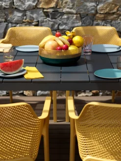 NARDI Dining Gartentisch RIO 140-210 x 85 cm anthrazit