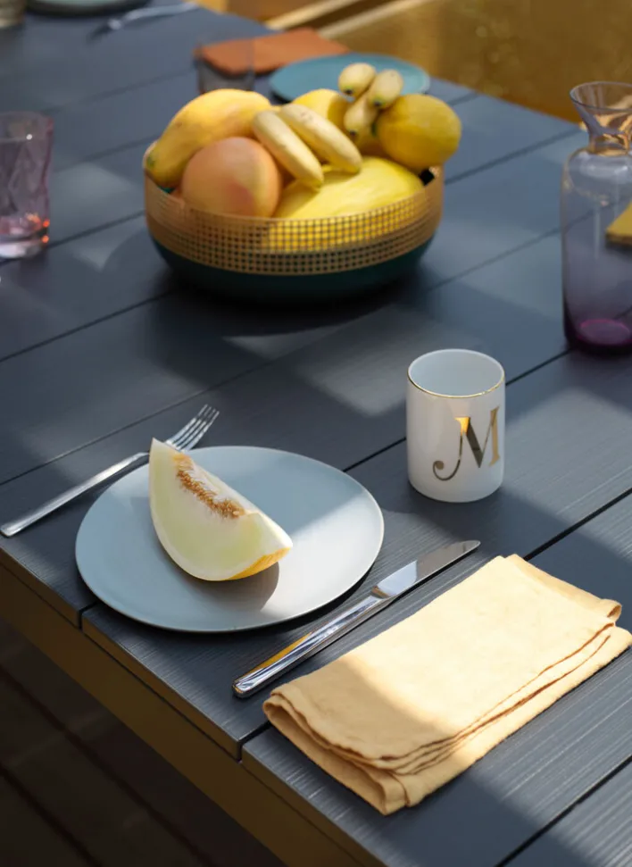 NARDI Dining Gartentisch RIO 140-210 x 85 cm anthrazit