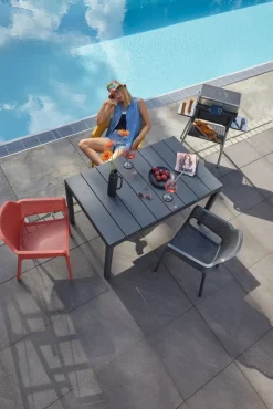 NARDI Stapelstuhl Garten NET AL 2er Set corallo