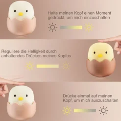 niermann LED Nachtlicht Küken Eggy Egg