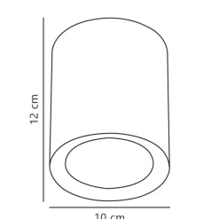 Nordlux LED Aufbaustrahler FALLON LONG 10 cm schwarz