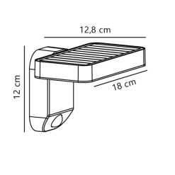 Nordlux LED Solar Außenwandleuchte RICA SQUARE schwarz