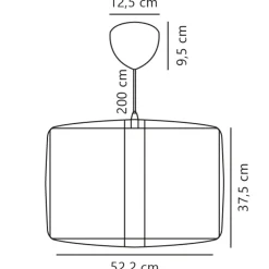 Nordlux Retrofit Pendelleuchte CARDINE 50 cm weiß