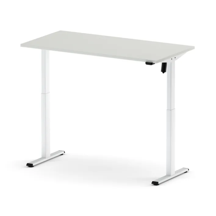 Nowy Styl Schreibtisch ECOMO 135 x 65 cm Lichtgrau/ Weiß