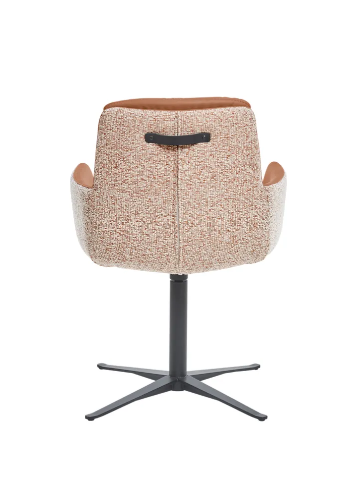 Ole Gunderson Armlehnstuhl MADINA Donna rusty melange-Cloud brandy/schwarz