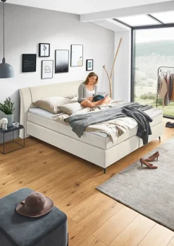 Ole Gunderson Boxspringbett FENTISSIMO TOPMOTION VI NV 180 x 200 cm Inari beige