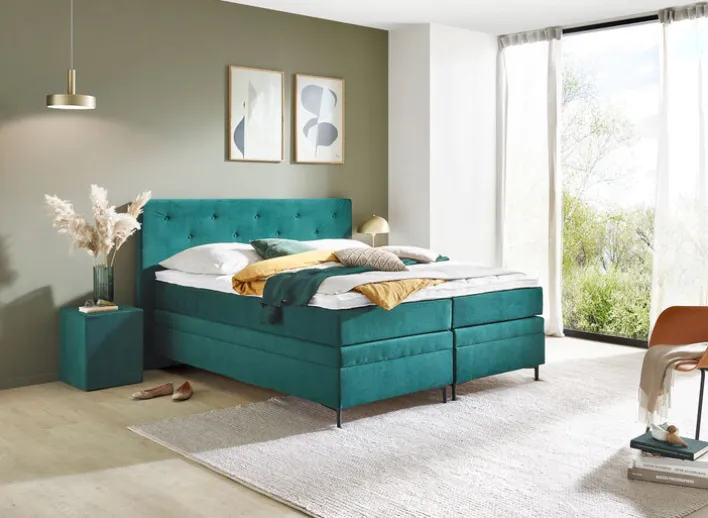 Ole Gunderson Boxspringbett FENTISSIMO SPACE 180 x 200 cm grün