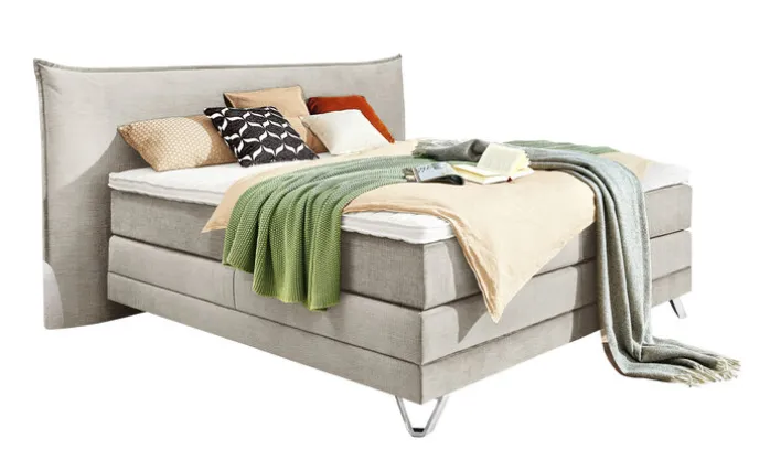 Ole Gunderson Boxspringbett FENSON OSLO EL 180 x 200 cm beige