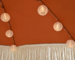 Outdoor LED Party Lichterkette 40 Lampions weiß