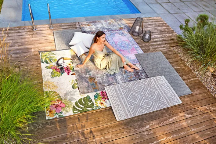 Outdoorteppich OTTAWA 80 x 150 cm beige