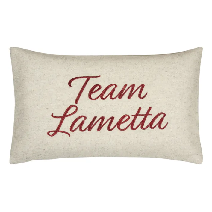 pad Kissenhülle TEAM LAMETTA 30 x 50 cm weiß/rot