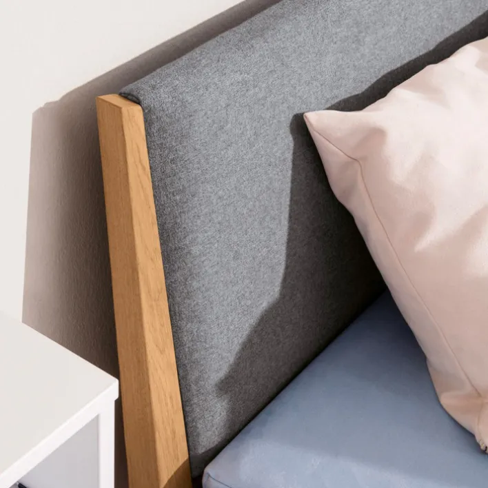 PAIDI Bett STEN 120 x 200 cm braun/ grau