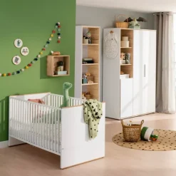 PAIDI Kinder-Drehtürenschrank LIEVEN weiß/ braun