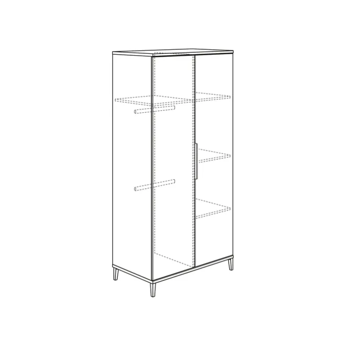 PAIDI Kinder-Drehtürenschrank ARI 95 x 195 cm beige