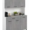 PARISOT Buffet Malice 2 Beton Optik hell / Weiss