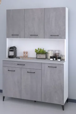 PARISOT Buffet Malice 2 Beton Optik hell / Weiss