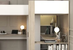 Parisot Eck-Hochbett ALEX braun/ weiß