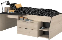 Parisot Halbhohes Hochbett MILKY 2 braun/schwarz