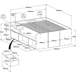 Parisot Halbhohes Hochbett TRAVEL braun/schwarz