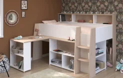 Parisot Hochbett LUCAS weiß/braun