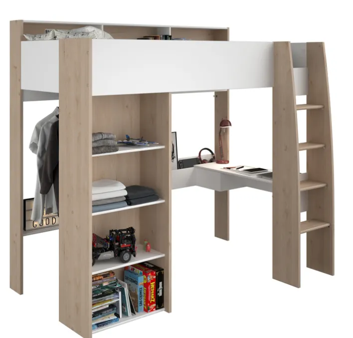 Parisot Hochbett SHELTER 11 braun/ weiß