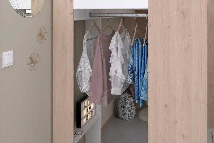 Parisot Hochbett SHELTER 11 braun/ weiß