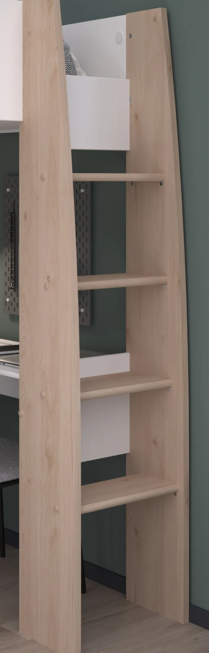 Parisot Hochbett SHELTER 11 braun/ weiß