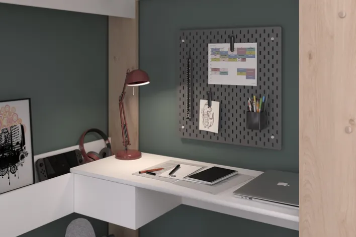 Parisot Hochbett SHELTER 11 braun/ weiß