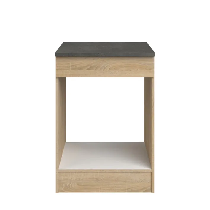 Parisot Küche mit Buffet FUMAY 21 Eiche/Beton-Optik ca. 300 x 186 x 60 cm