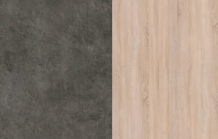 Parisot Küchenbuffet Fumay3, 3teilig Eiche Dekor/ Beton Optik