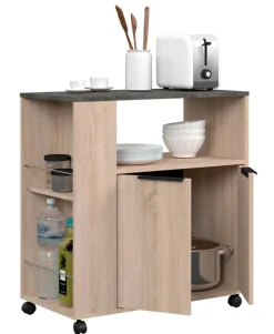 Parisot Küchenbuffet Fumay3, 3teilig Eiche Dekor/ Beton Optik