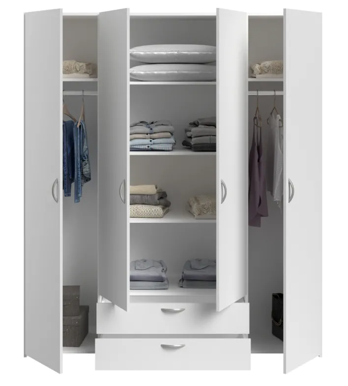 Parisot Kinder-Drehtürenschrank DAILY 1 weiß