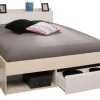 Parisot Stauraumbett MOST 5 beige/weiß 140 x 200 cm