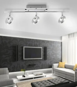 Paul Neuhaus LED Badlampe SILEDA 3 Spots alufarbig