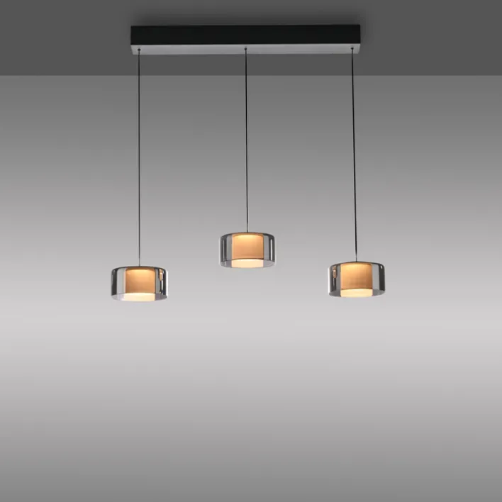 Paul Neuhaus LED Balkenpendel RIKA 3-flg cm schwarz