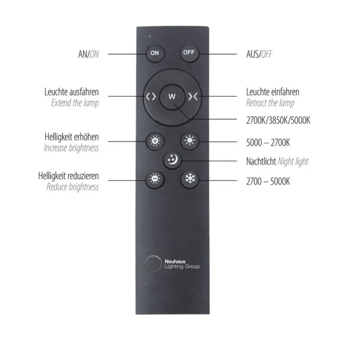 Paul Neuhaus LED Balkenpendel PURE-MOTO grau eloxiert