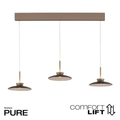 Paul Neuhaus LED Balkenpendel PURE MOON 3-flg bronze