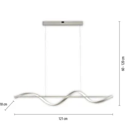 Paul Neuhaus LED Balkenpendel Q-SWING 1-flg silberfarbig