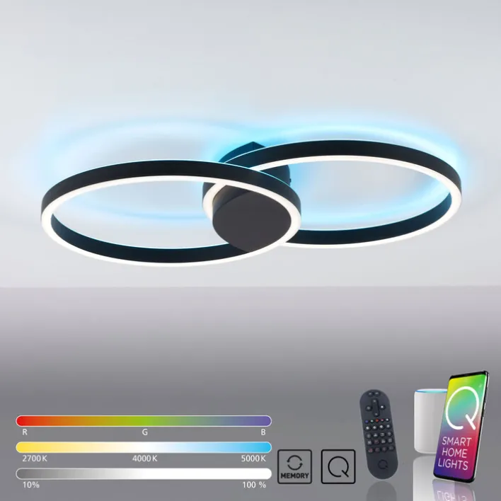 Paul Neuhaus LED Deckenlampe Q-MARKO schwarz