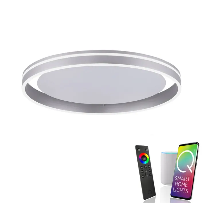 Paul Neuhaus LED Deckenlampe Q-VITO 59 cm stahlfarbig