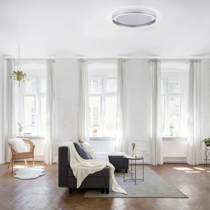 Paul Neuhaus LED Deckenlampe Q-VITO 59 cm stahlfarbig