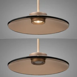 Paul Neuhaus LED Pendelleuchte PURE E-MOON 1-flg bronze