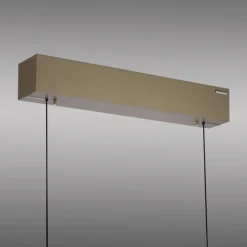 Paul Neuhaus LED Pendelleuchte E-POPUP 120 cm messingfarbig/braun