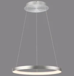 Paul Neuhaus LED Pendelleuchte HOOP 57 cm alu-/nickelfarbig
