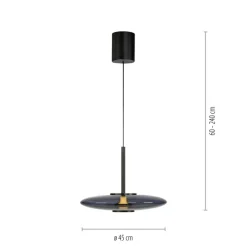 Paul Neuhaus LED Pendelleuchte PURE E-VITRUM 45 cm grau